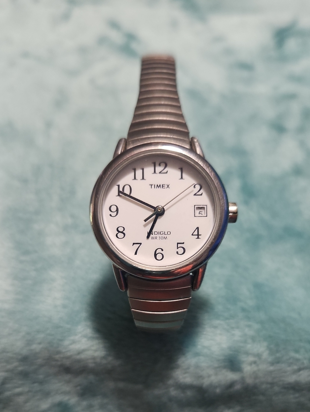 Timex Silver Stainless Steel Watch with White Dial